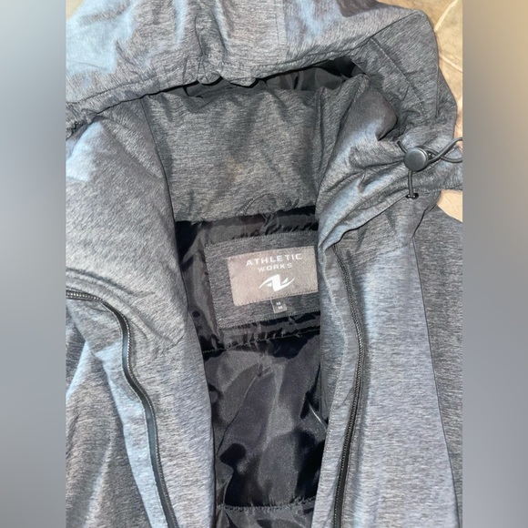 New Athletic Works winter jacket coat grey and black. Worn once/ too small - Picture 3 of 5